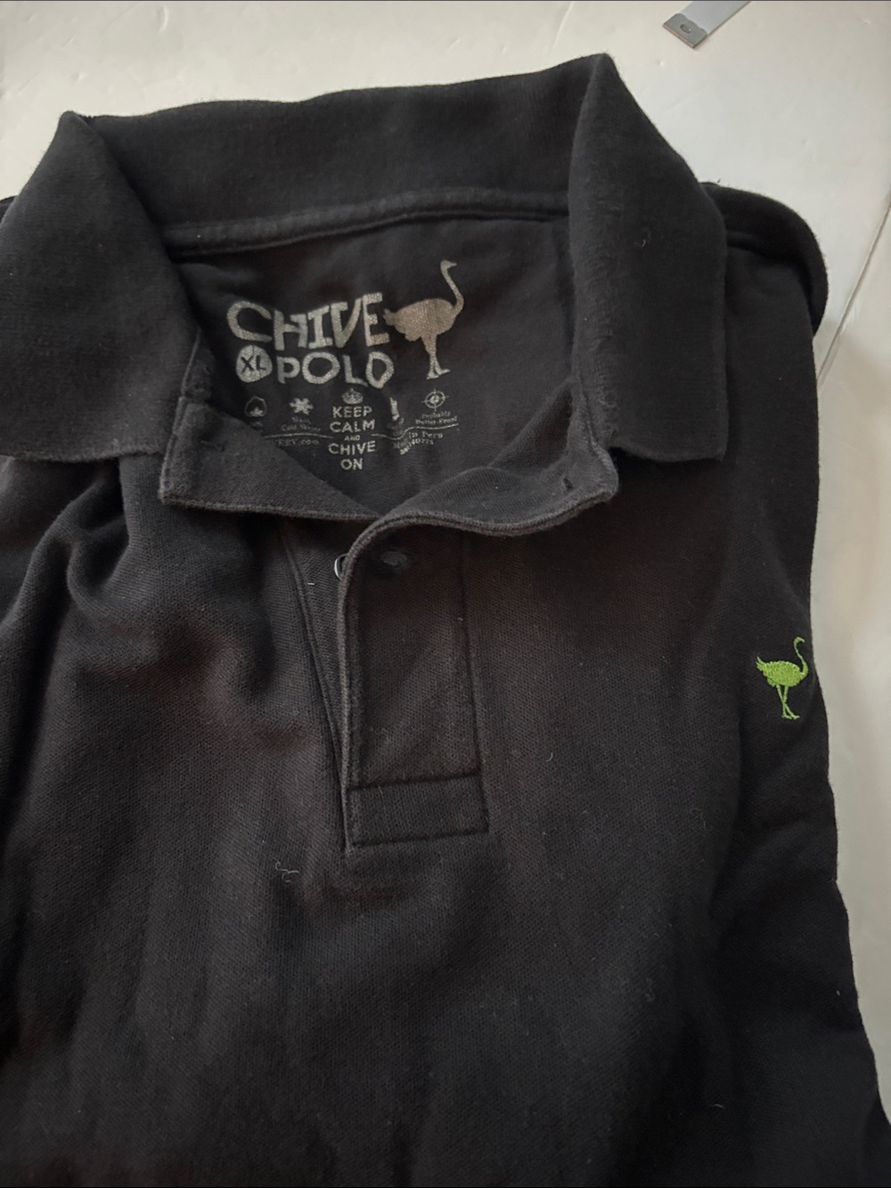 Chive Polo size XL short sleeve black men’s shirt